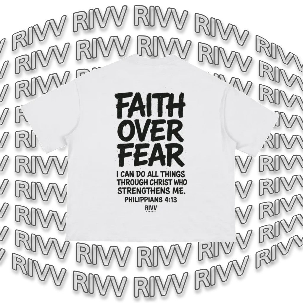 RIVV Cross Tee 250gsm Faith Over Fear