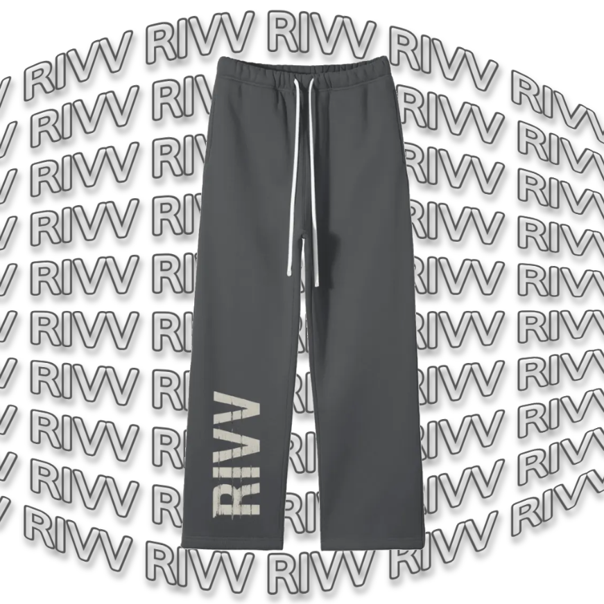 RIVV Charcoal Baggy Sweat Pants